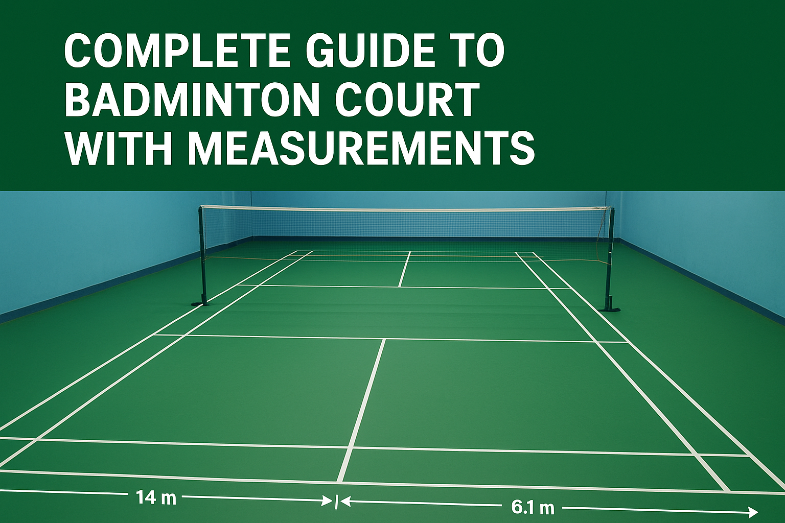 Badminton Court with Measurements
