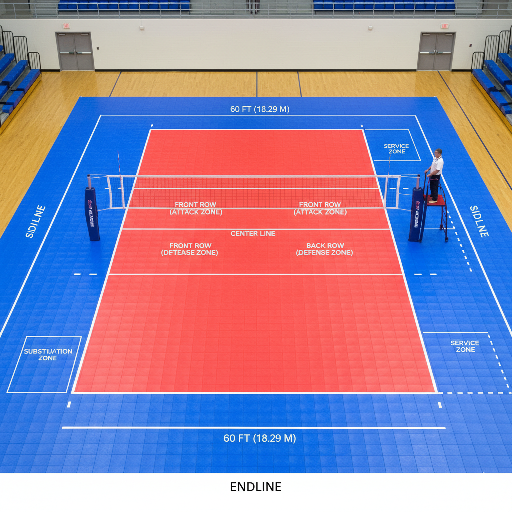 Volleyball Court Size in Feet: Dimensions and Layout