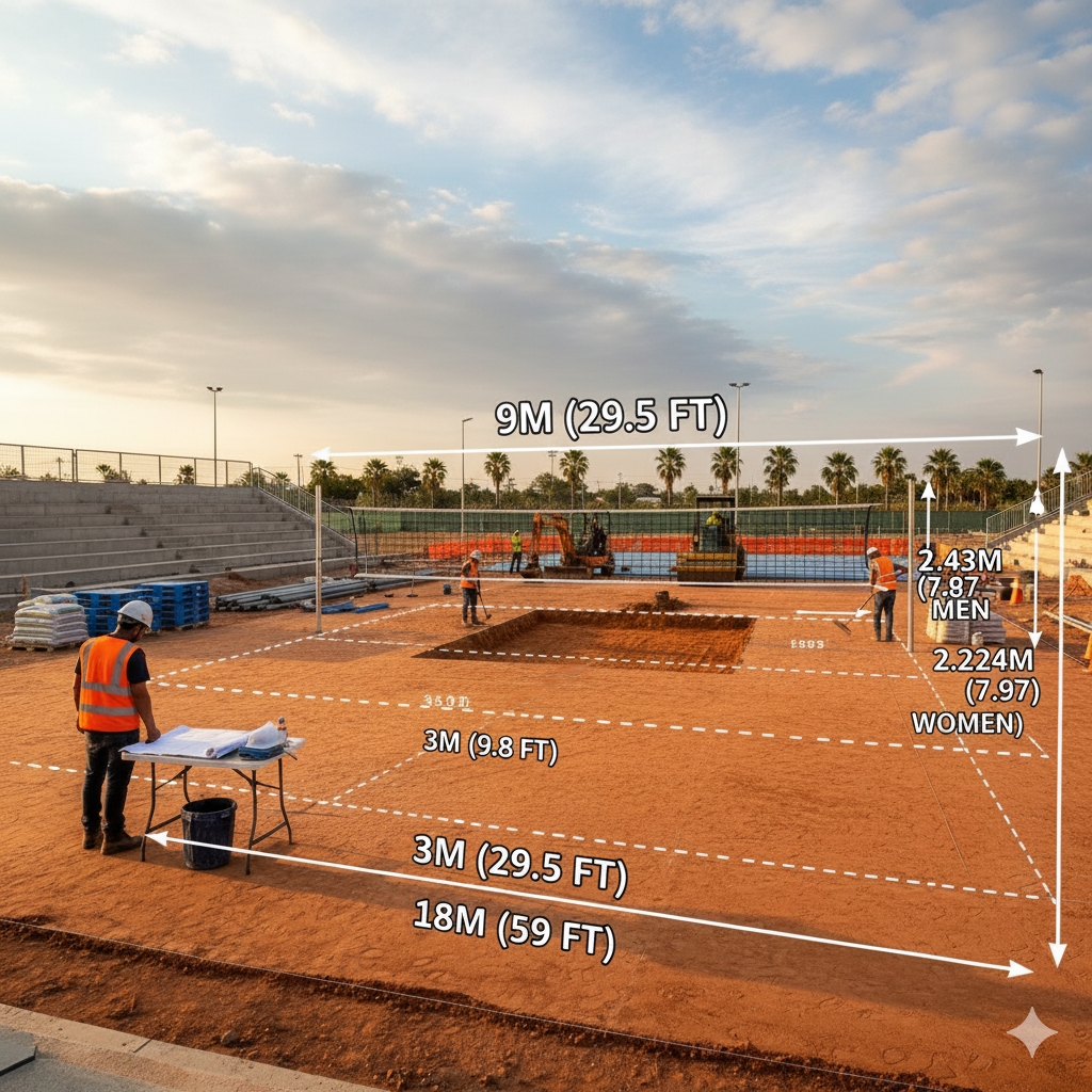 Volleyball Court Construction in Ayodhya