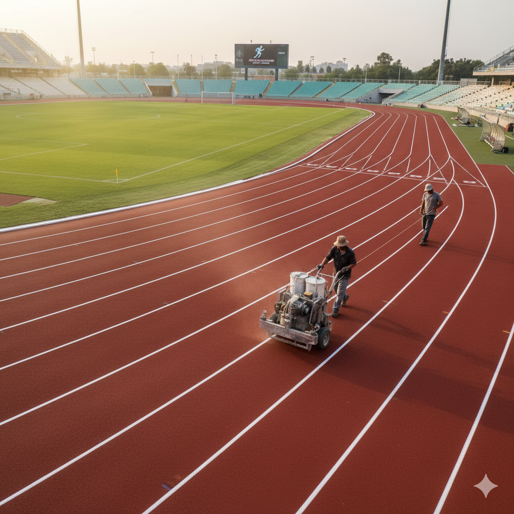 Line Marking for Running Track