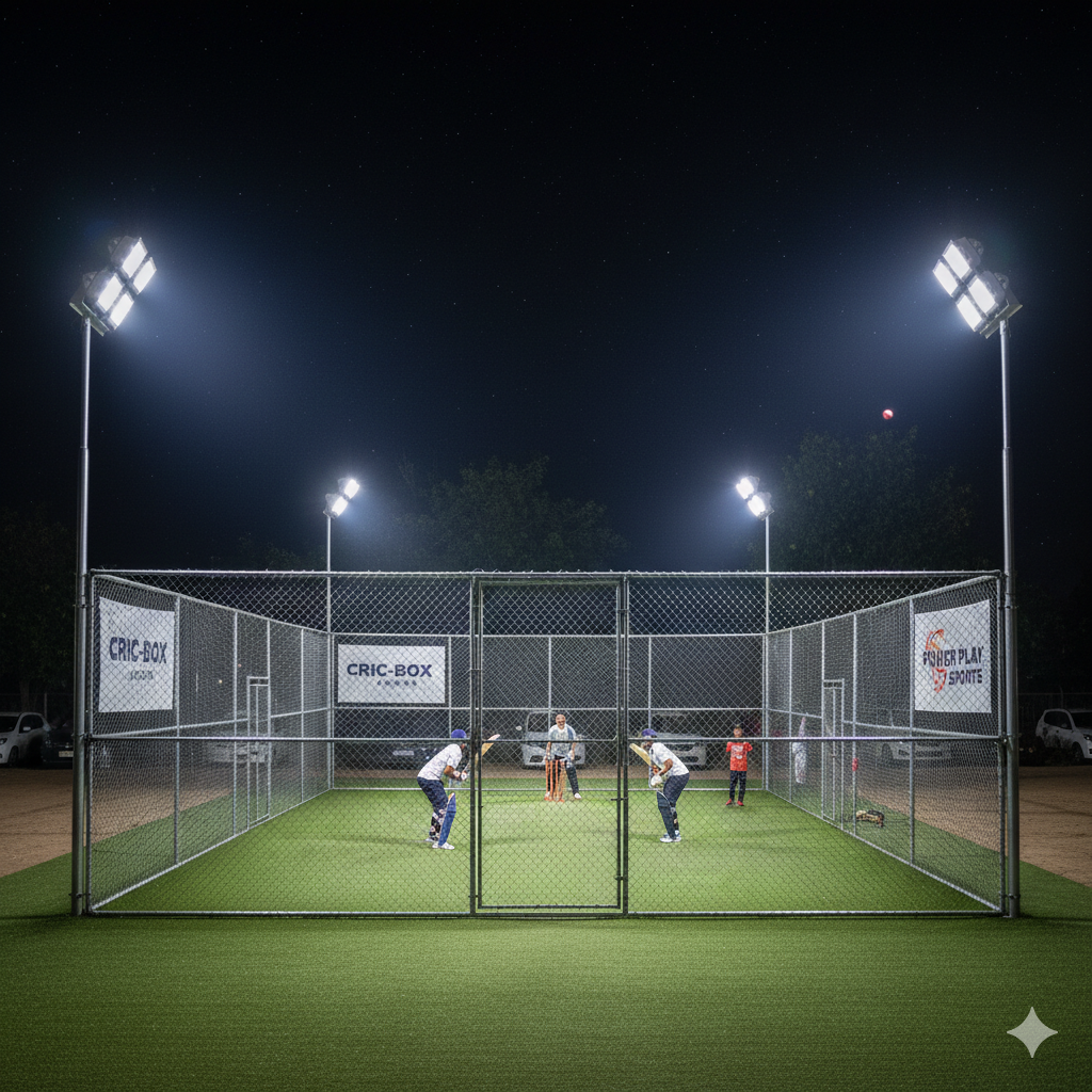 Flood Light Setup for Box Cricket