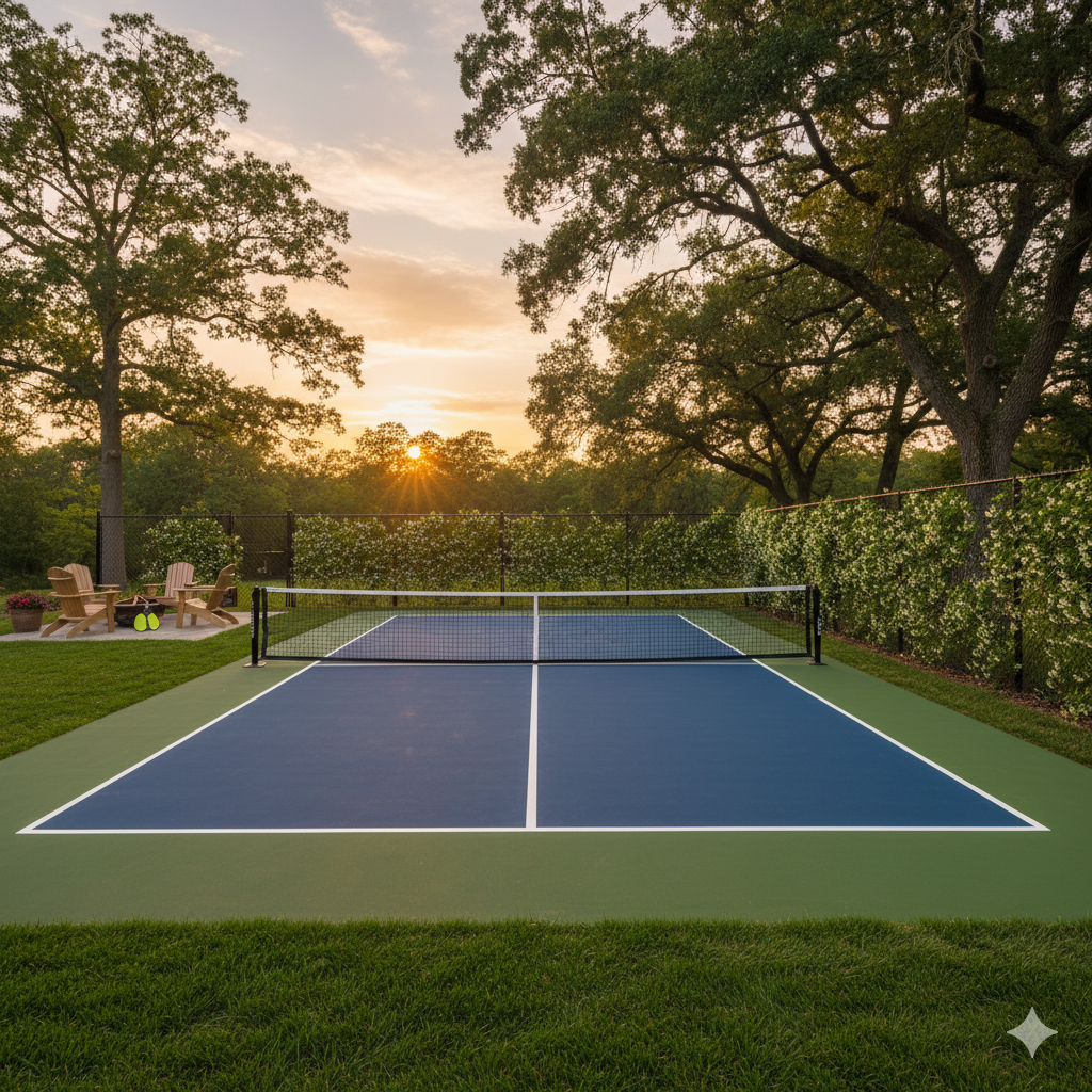 Backyard Pickleball Court Installation