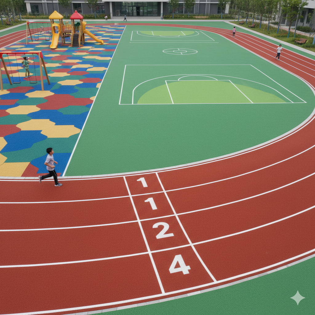 EPDM Playground & Running Track (Flat Surface)