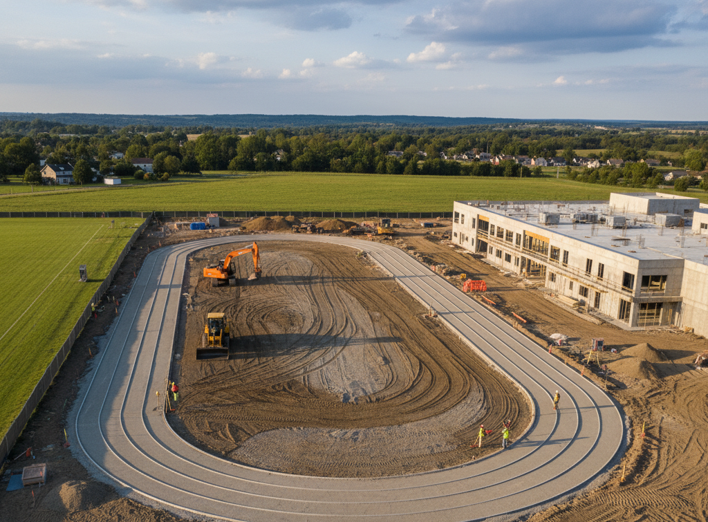School Jogging Track Construction