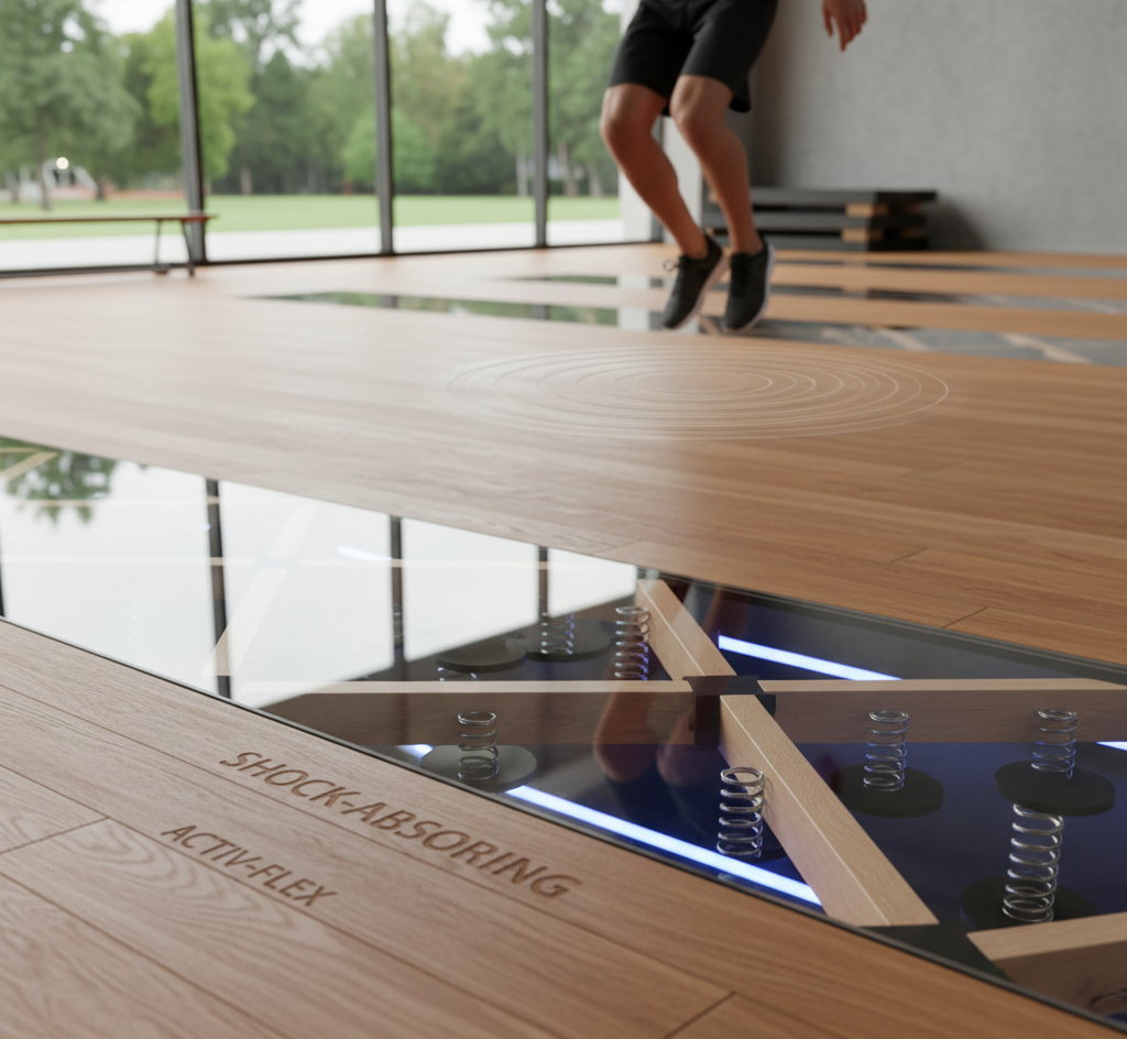 Shock-Absorbing Wooden Flooring