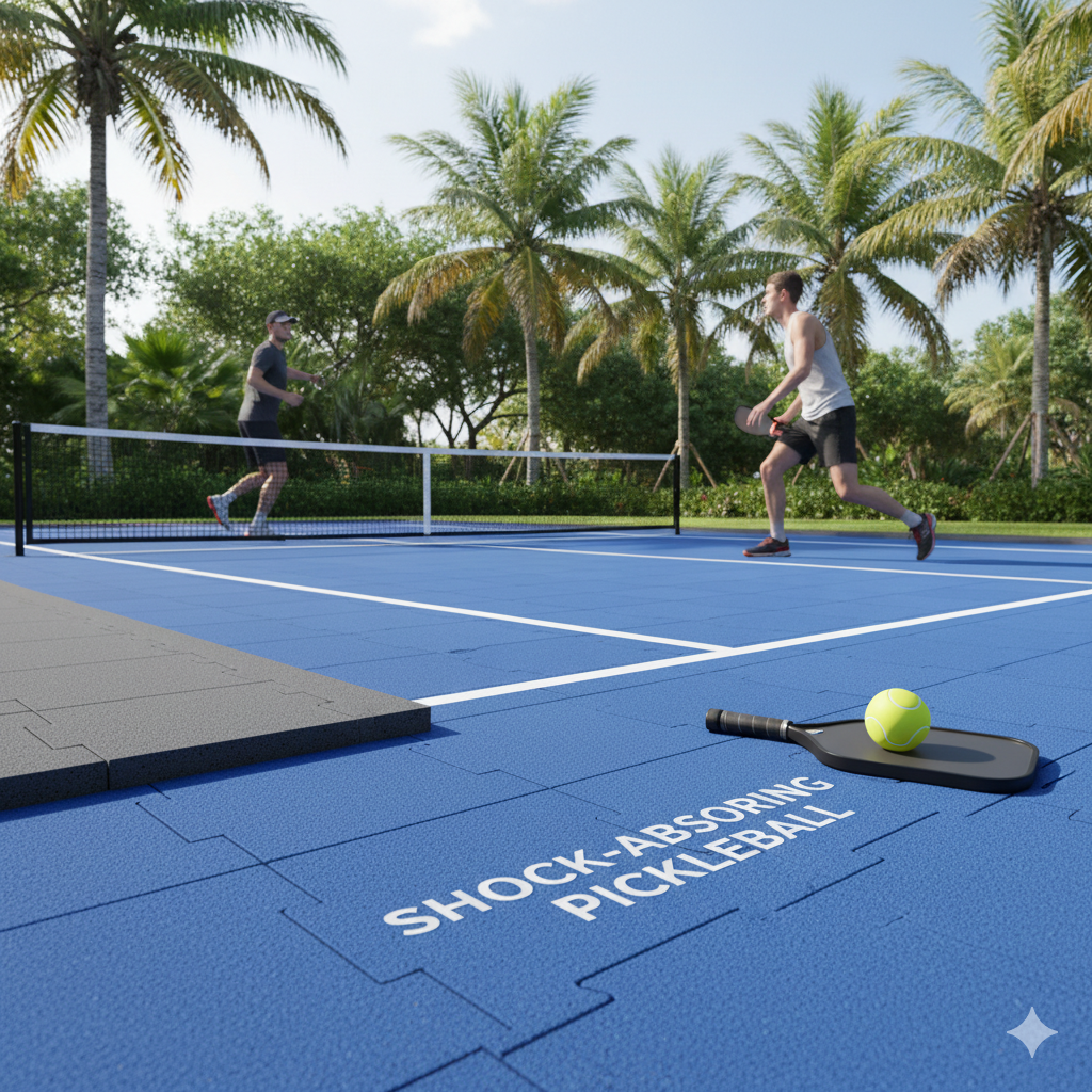 Shock-Absorbing Sports Flooring for Pickleball Courts