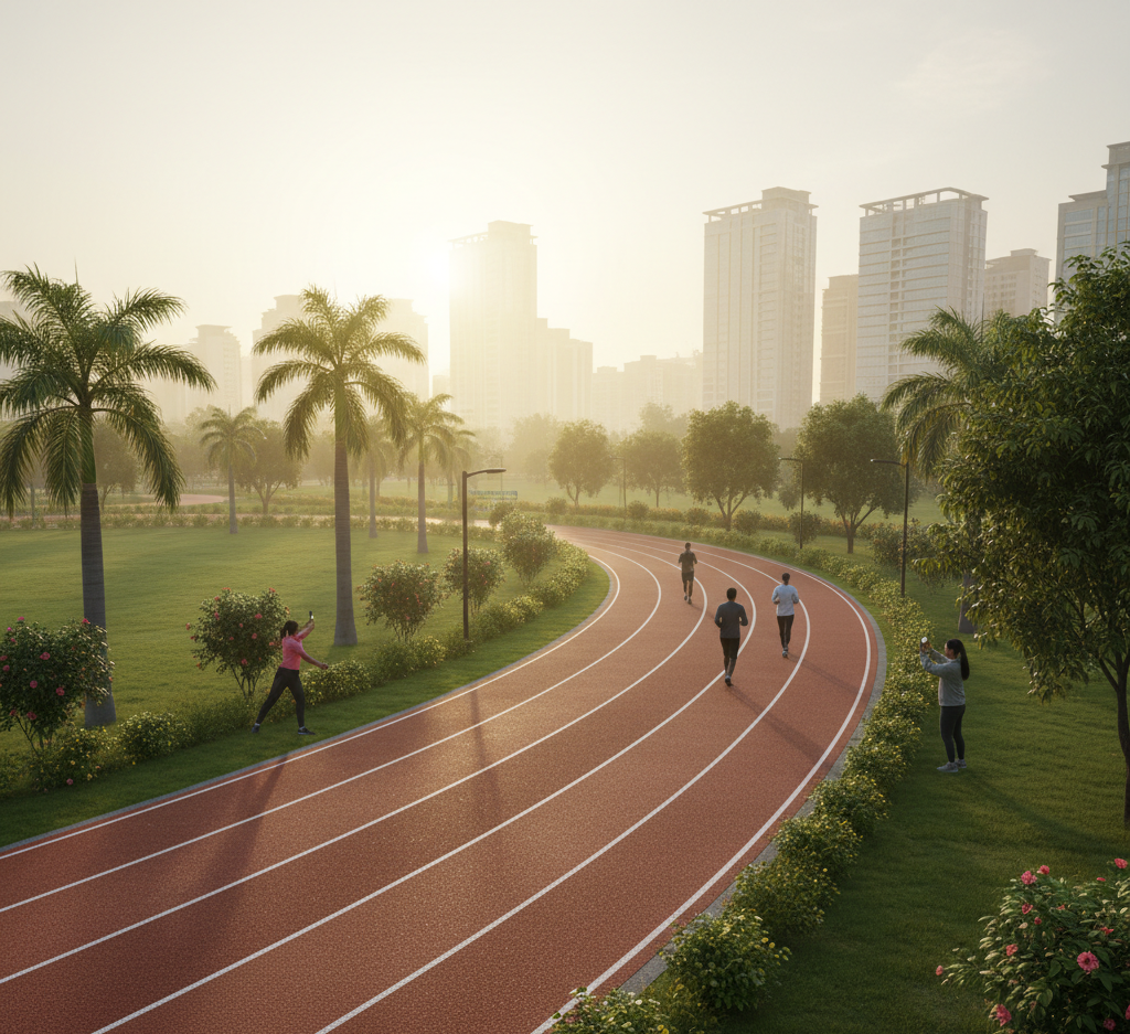 Rubberized Outdoor Jogging Track in Lucknow
