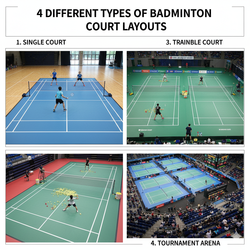 4 Different Types of Badminton Court Layouts: