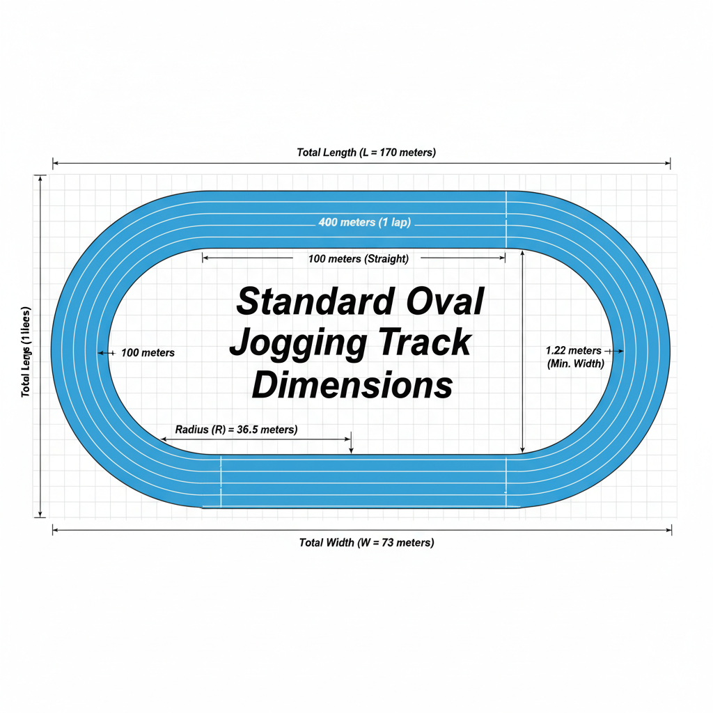 Oval Jogging Track Dimensions