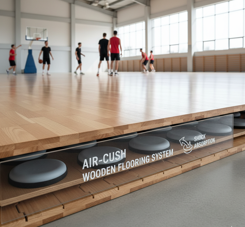 Air-Cush Wooden Flooring System
