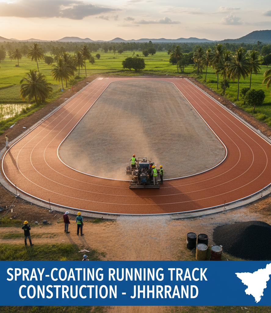 Spray-Coating Running Track Construction in Jharkhand