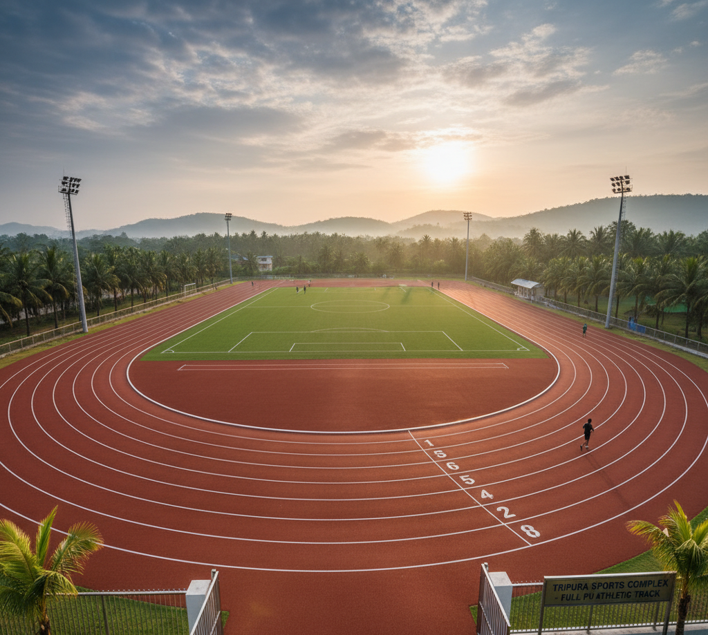 Full PU Running Track in Tripura