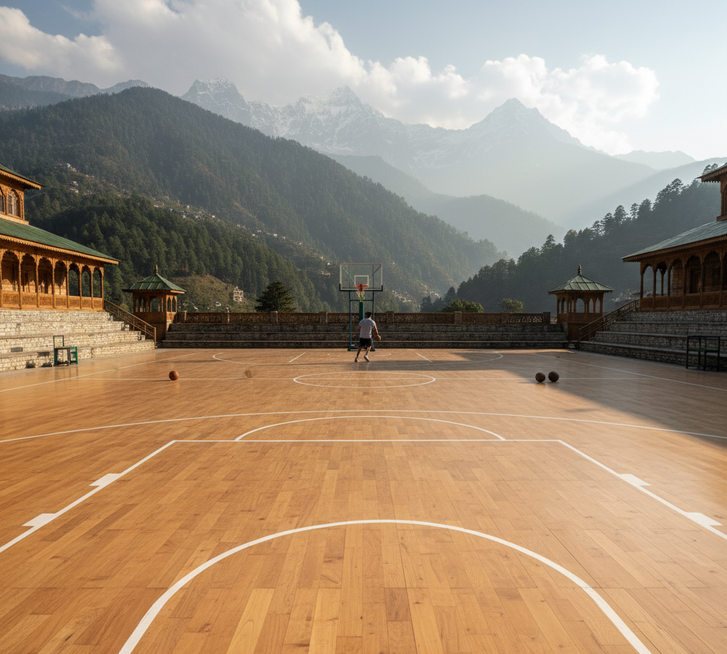 Wooden Basketball Court Flooring in Uttarakhand