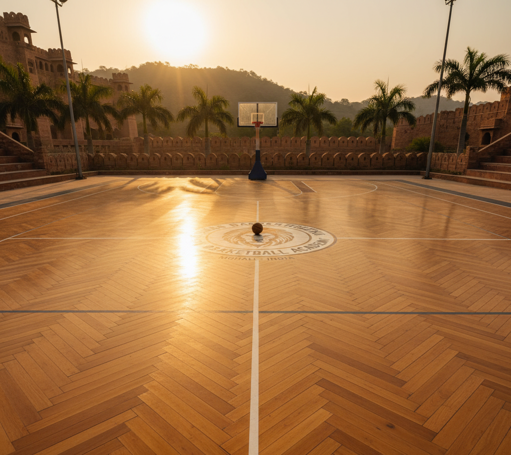 Wooden Basketball Court Flooring in Punjab