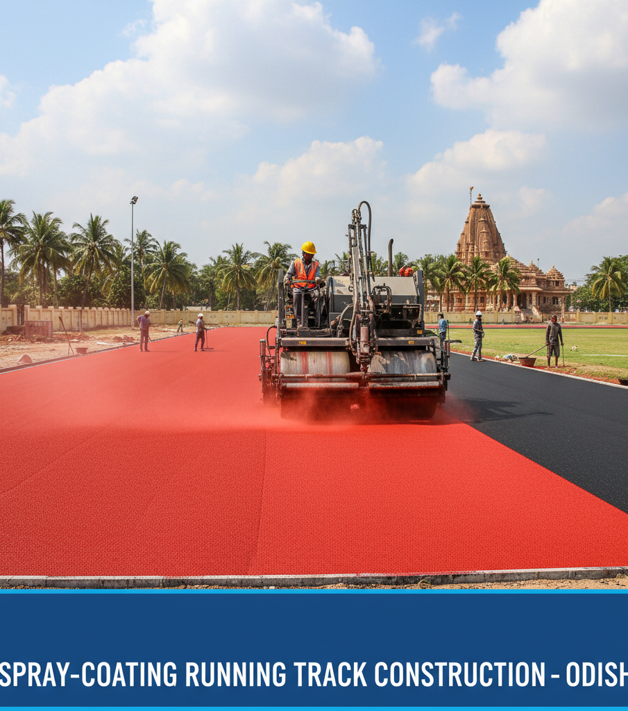 Spray-Coating Running Track Construction in Odisha