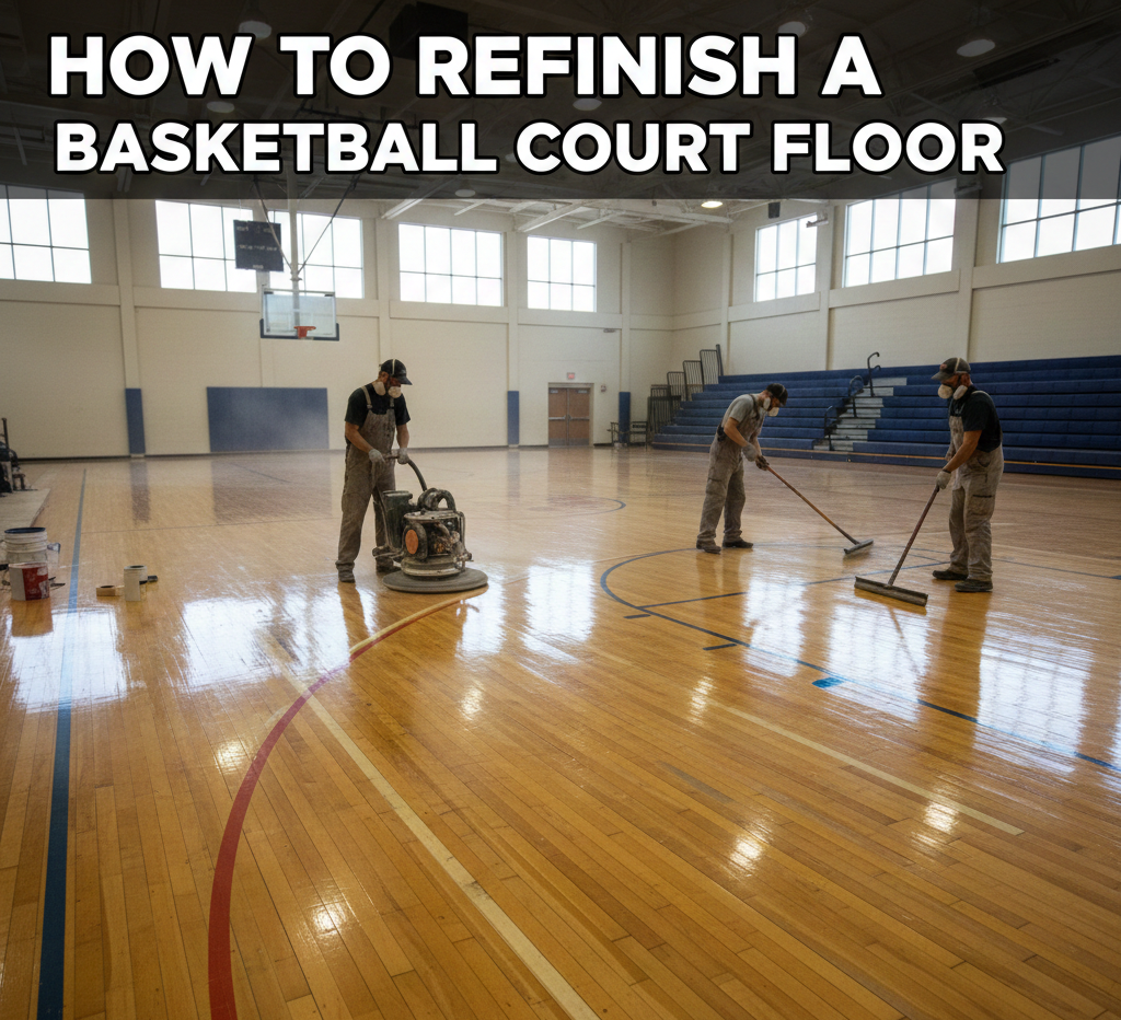 How to Refinish a Basketball Court Floor