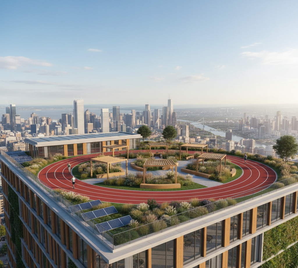 Jogging Track on Terrace: Design