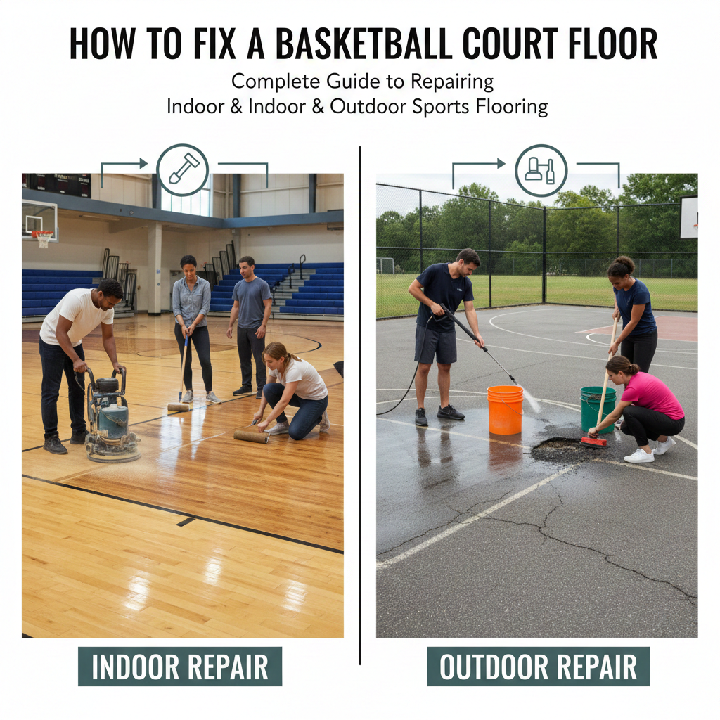 How to Fix a Basketball Court Floor
