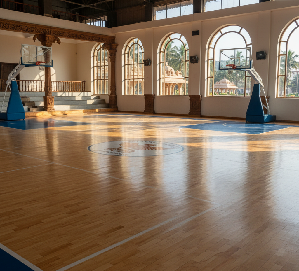 Wooden Basketball Court Flooring in Karnataka