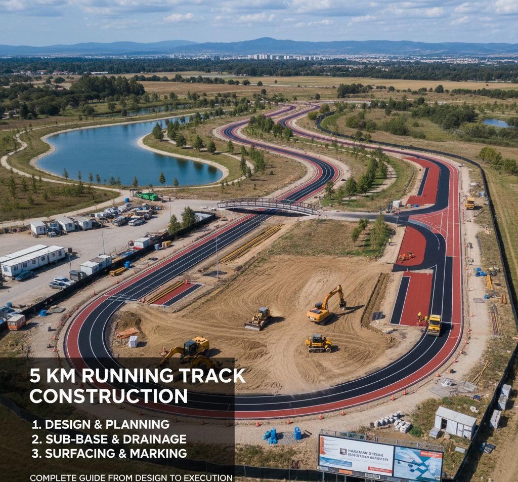 5 KM Running Track Construction