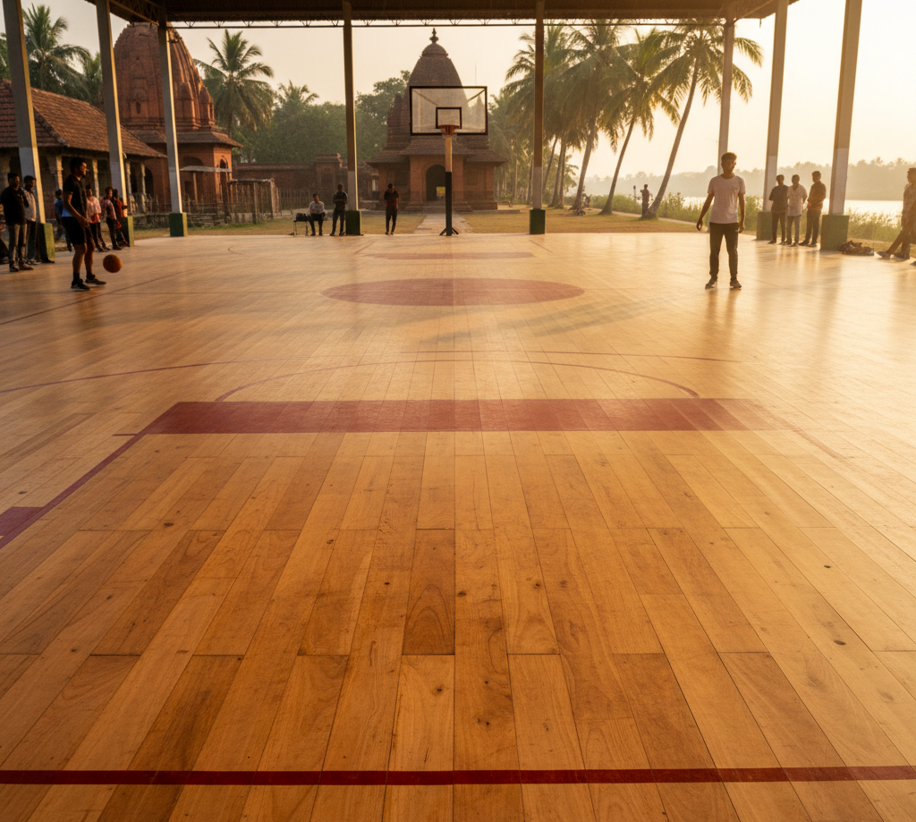 Wooden Basketball Court Flooring in West Bengal