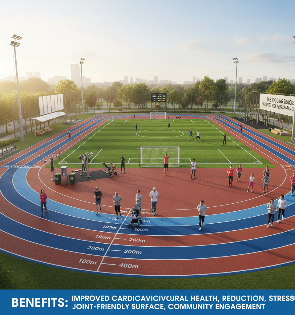 The Jogging Track in a Sports Complex