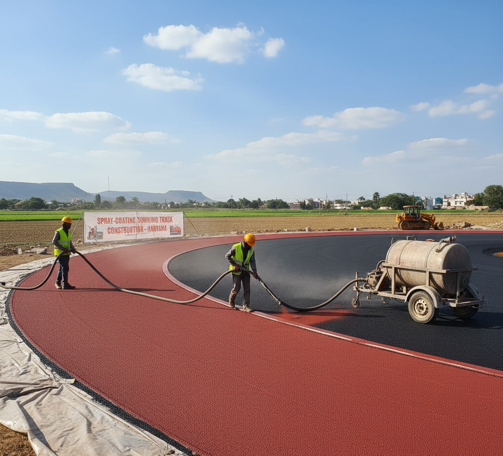 Spray-Coating Running Track Construction in Haryana