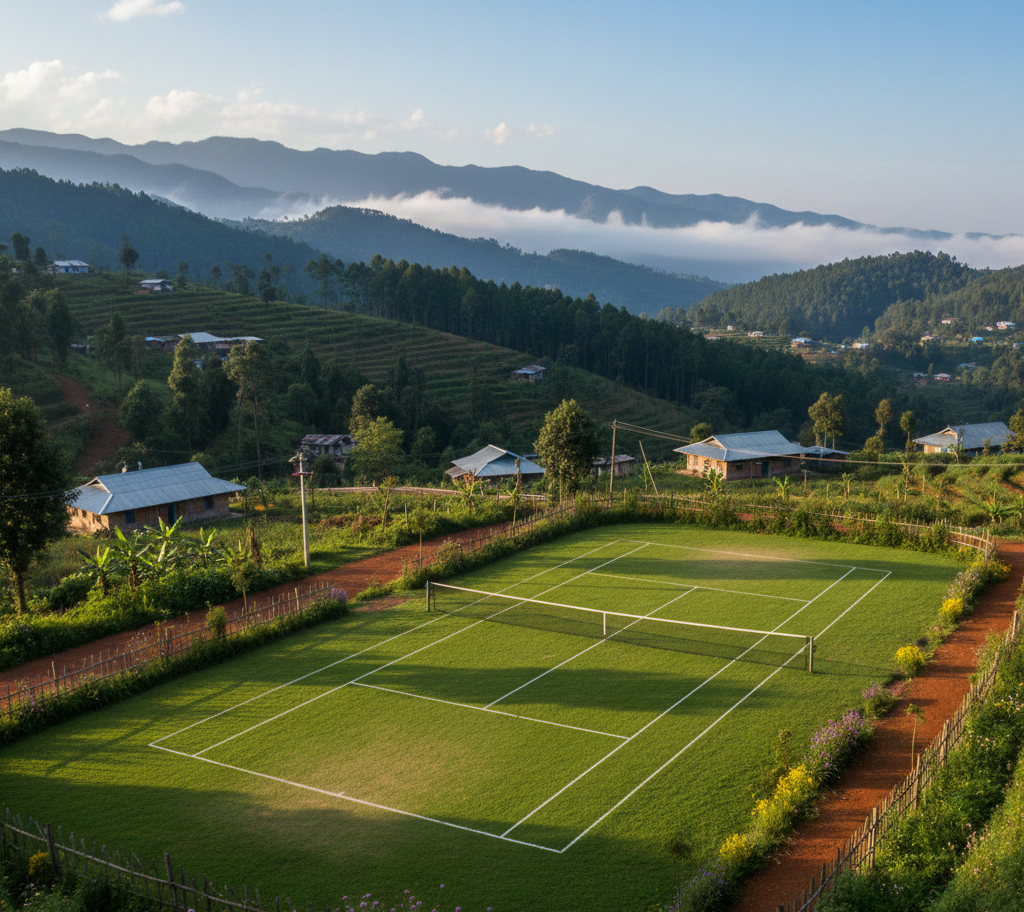 Grass Tennis Court Flooring in Meghalaya