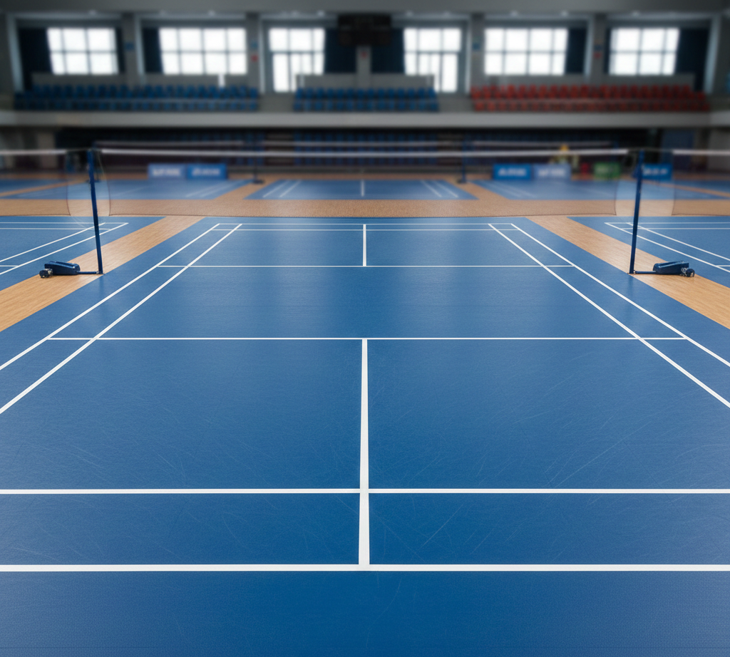 what is badminton court flooring