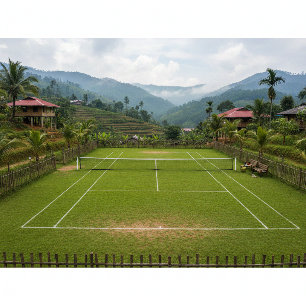 Grass Tennis Court Flooring in Mizoram