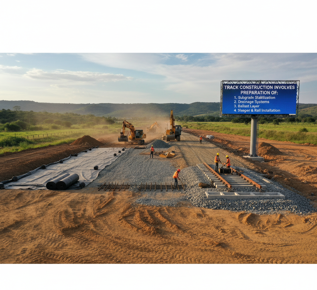 Track Construction Involves Preparation Of