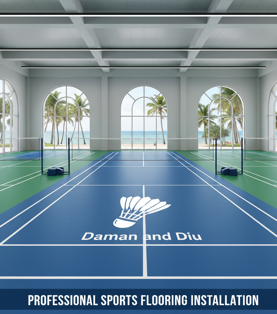 Badminton Court Flooring in Daman and Diu