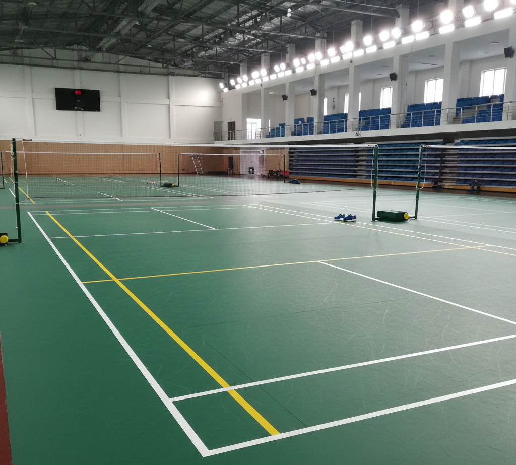 what flooring is used in badminton court