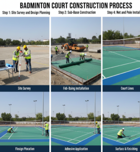 Badminton Court Construction Process