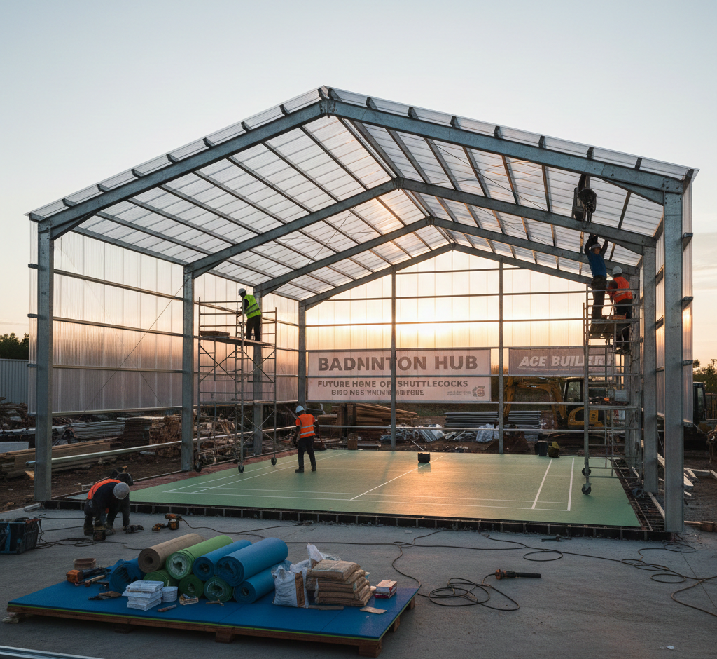 Badminton Court Shed Construction