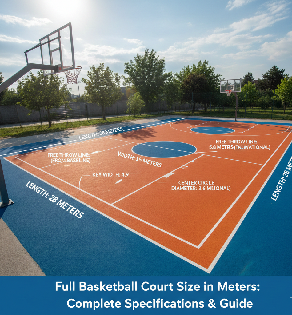 Full Basketball Court Size Meters