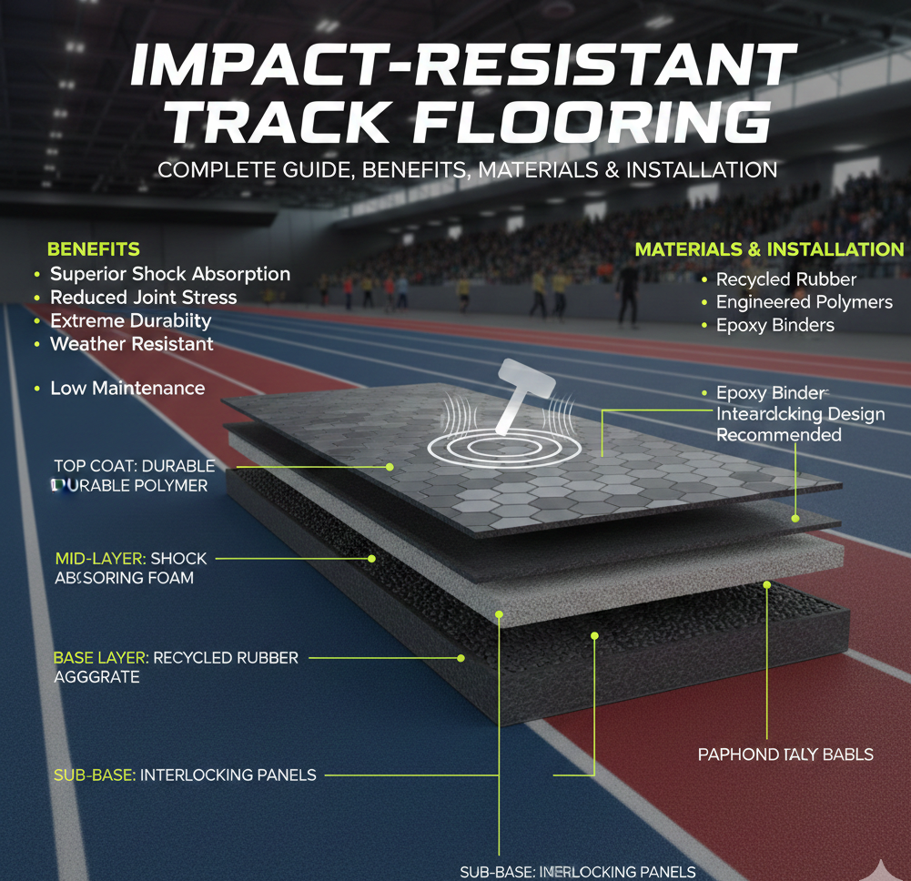 Impact-Resistant Track Flooring