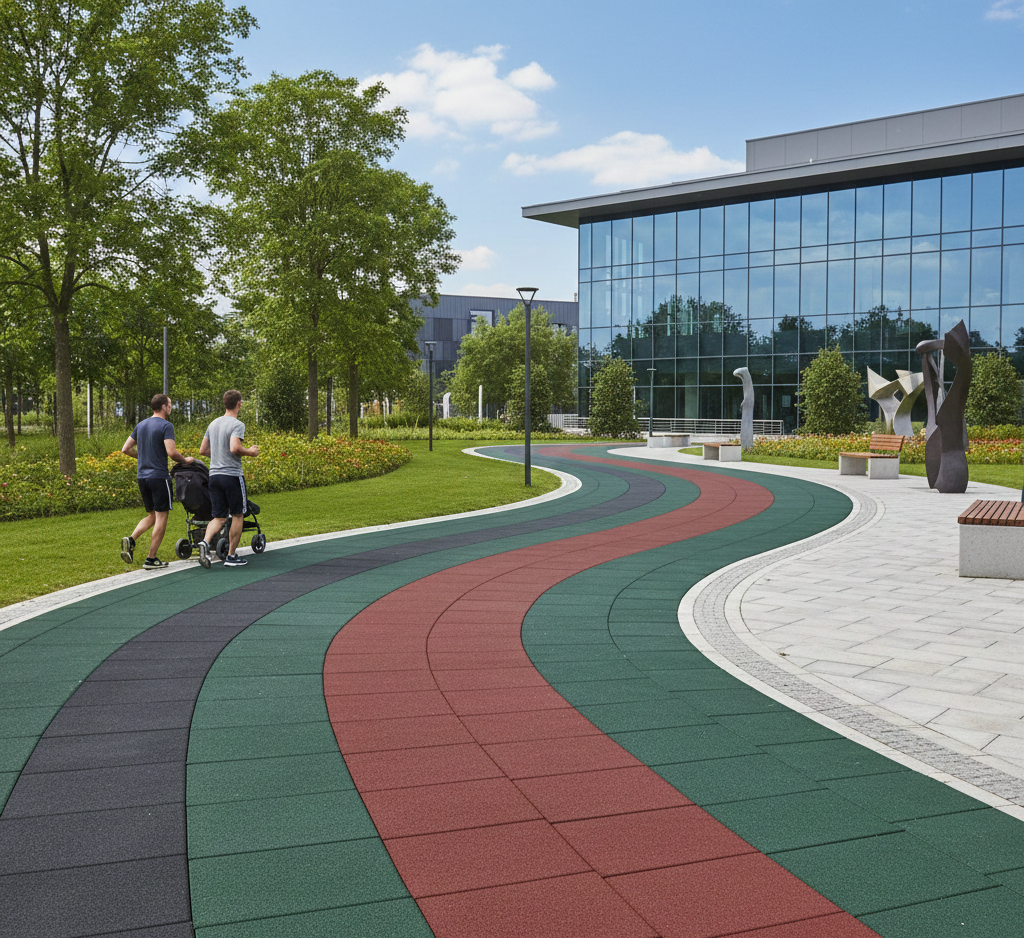 Interlocking Tiles Jogging Track: Durable