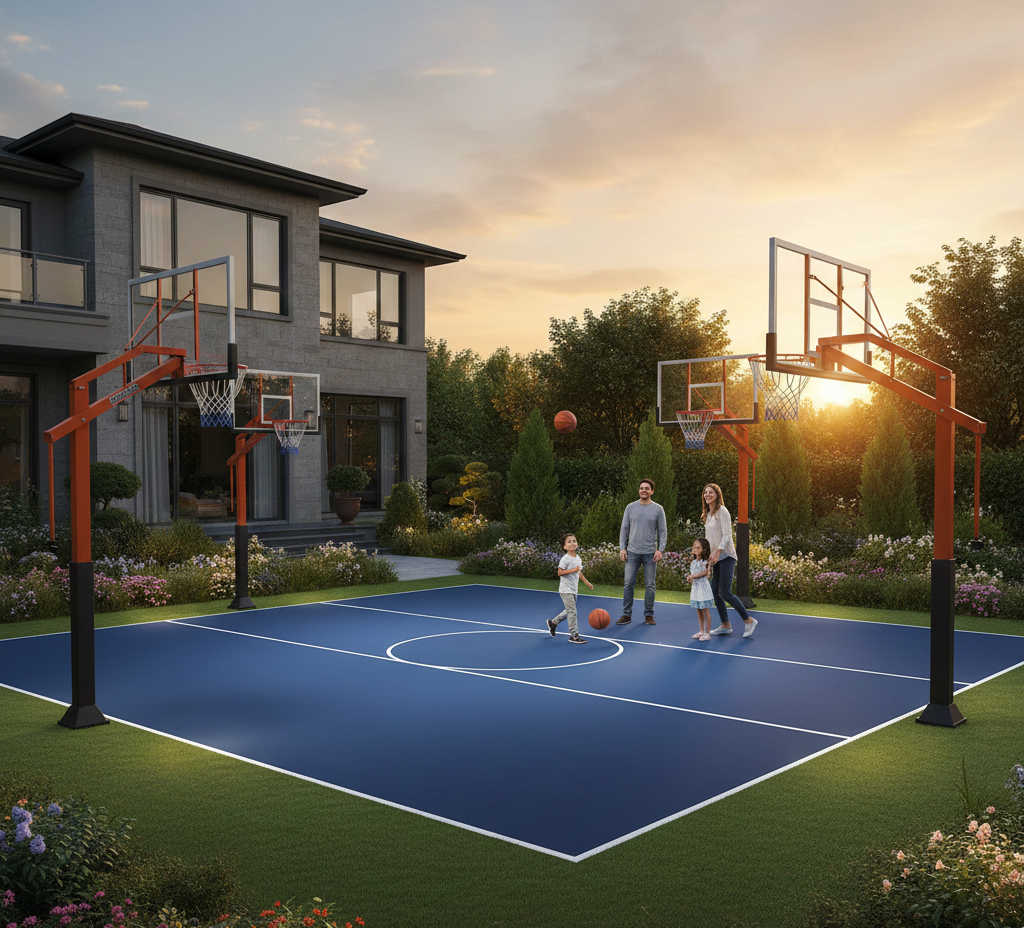 Residential Basketball Court Installation