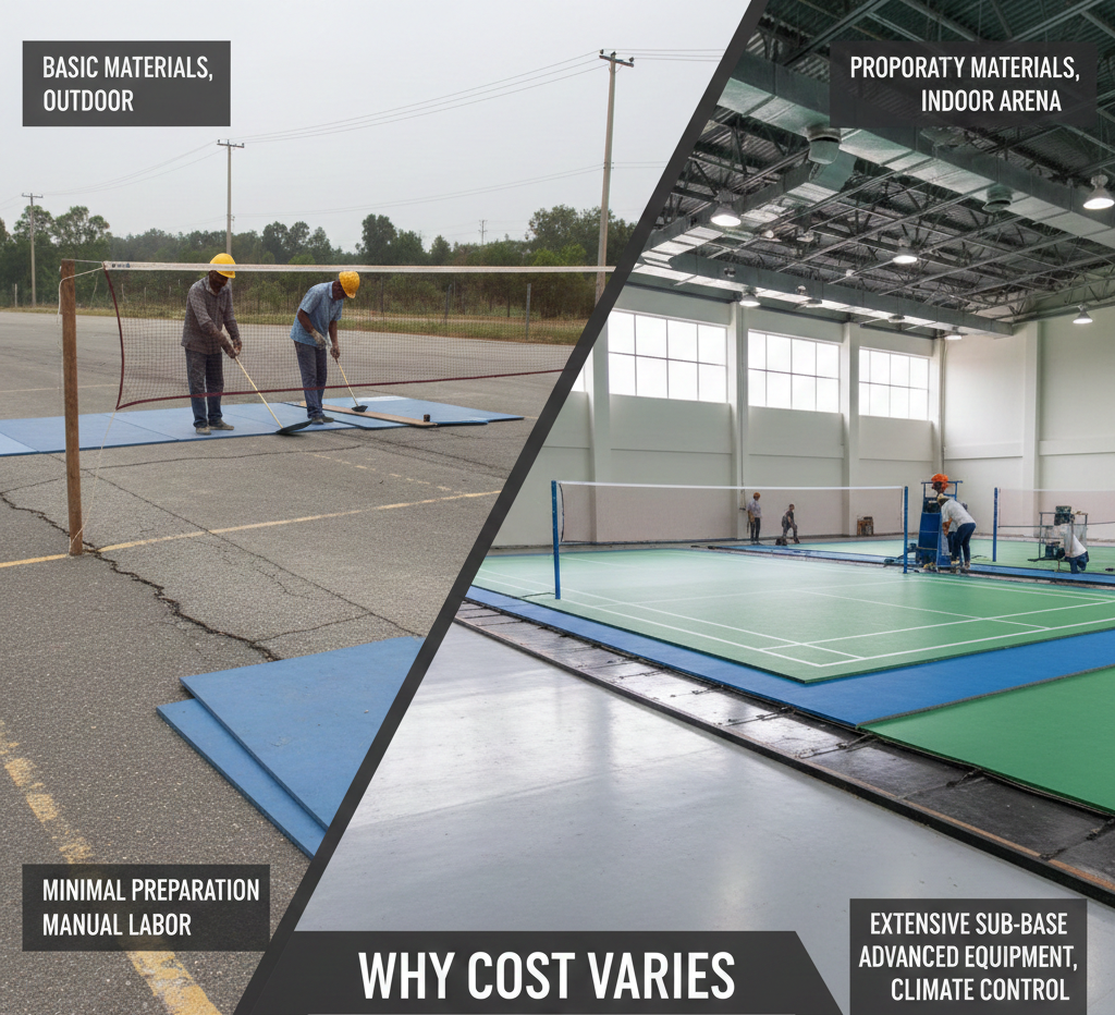 key factors in badminton court construction