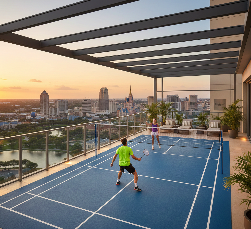 Designing a Badminton Court on the 10th Floor – Orlando Suite