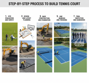 Step-by-Step Process to Build a Tennis Court