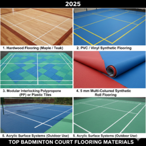 Top Badminton Court Flooring Materials in 2025