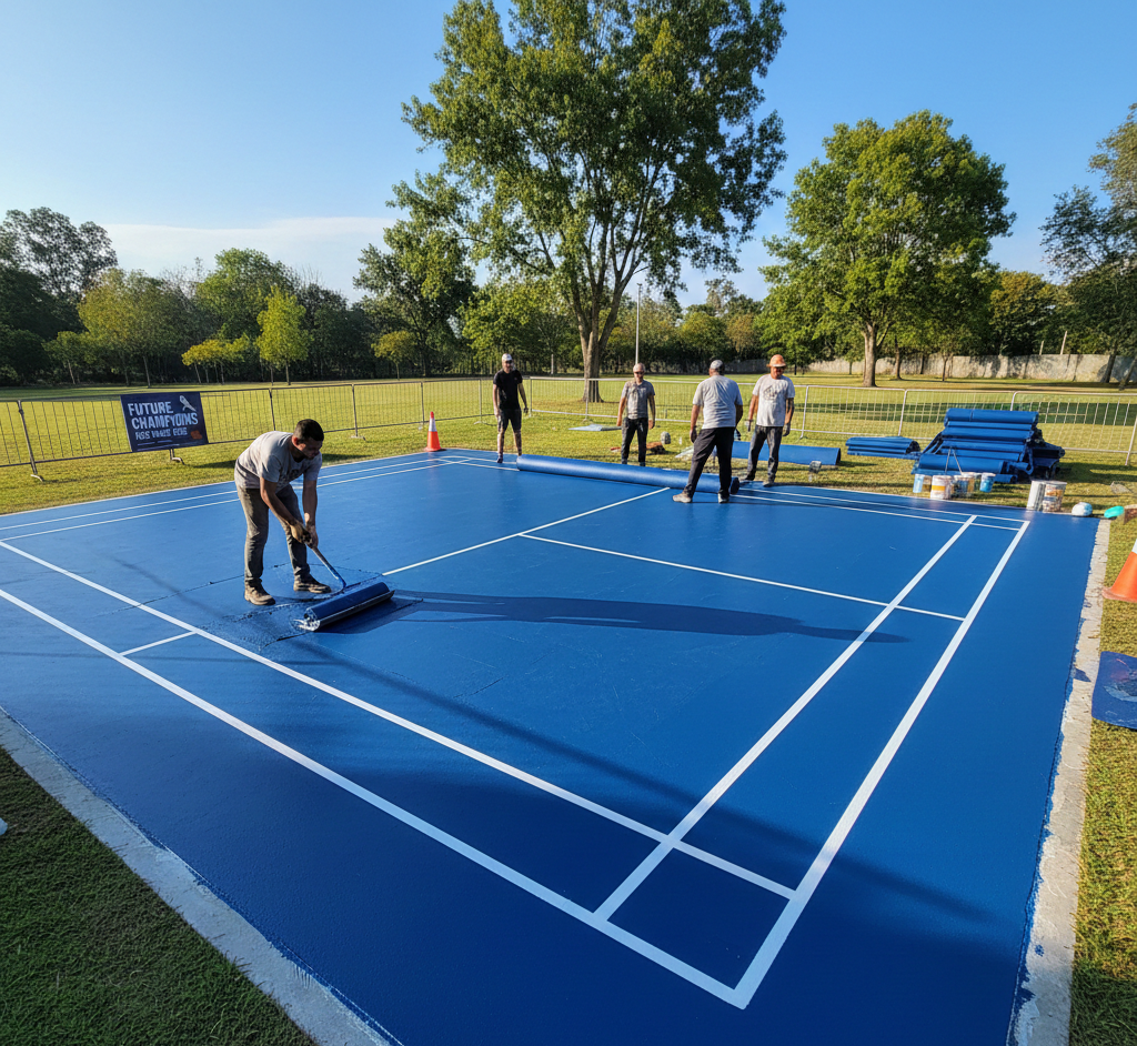 Installing an Outdoor Badminton Court Surface