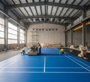 Badminton Court Construction Process