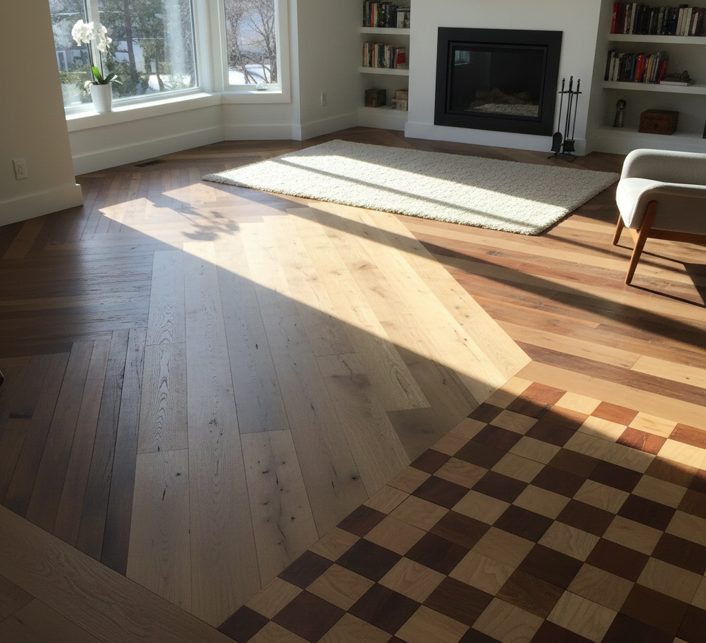 Wood Floors Running in Different Directions