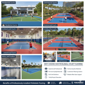 Types of Pickleball Court Flooring We Offer
