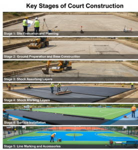 Key Stages of Court Construction
