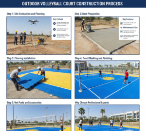 Outdoor Volleyball Court Construction Process