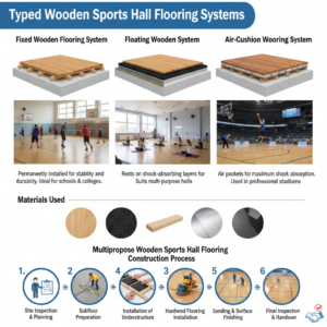 Types of Wooden Sports Hall Flooring Systems